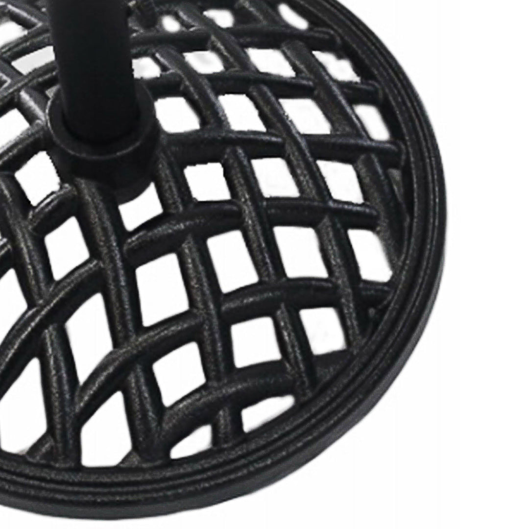 Four Seasons Courtyard 19" All Weather Cast Iron Umbrella Base, Black (Used)
