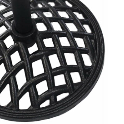 Four Seasons Courtyard 19" All Weather Cast Iron Umbrella Base, Black (Used) - VMInnovations