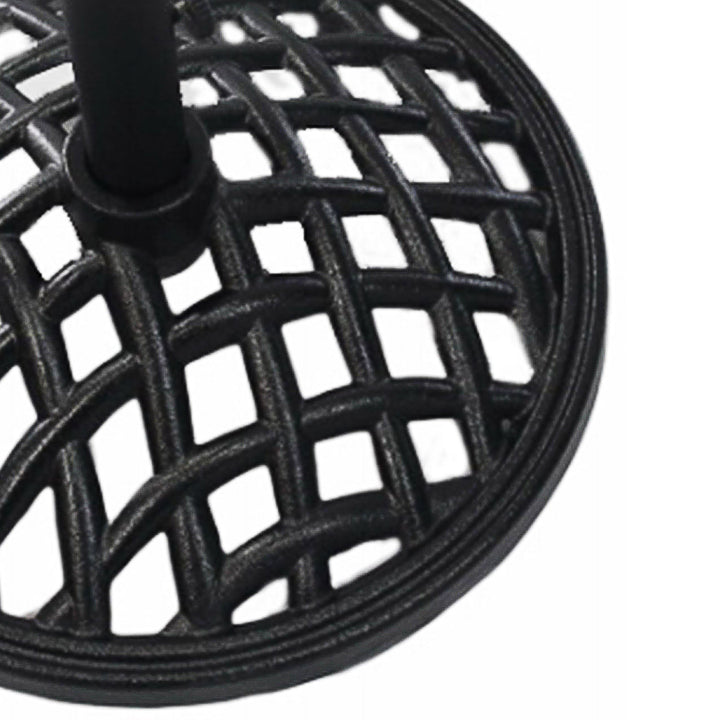 Four Seasons Courtyard Nantucket 19" Cast Iron Umbrella Base, Black (Open Box)