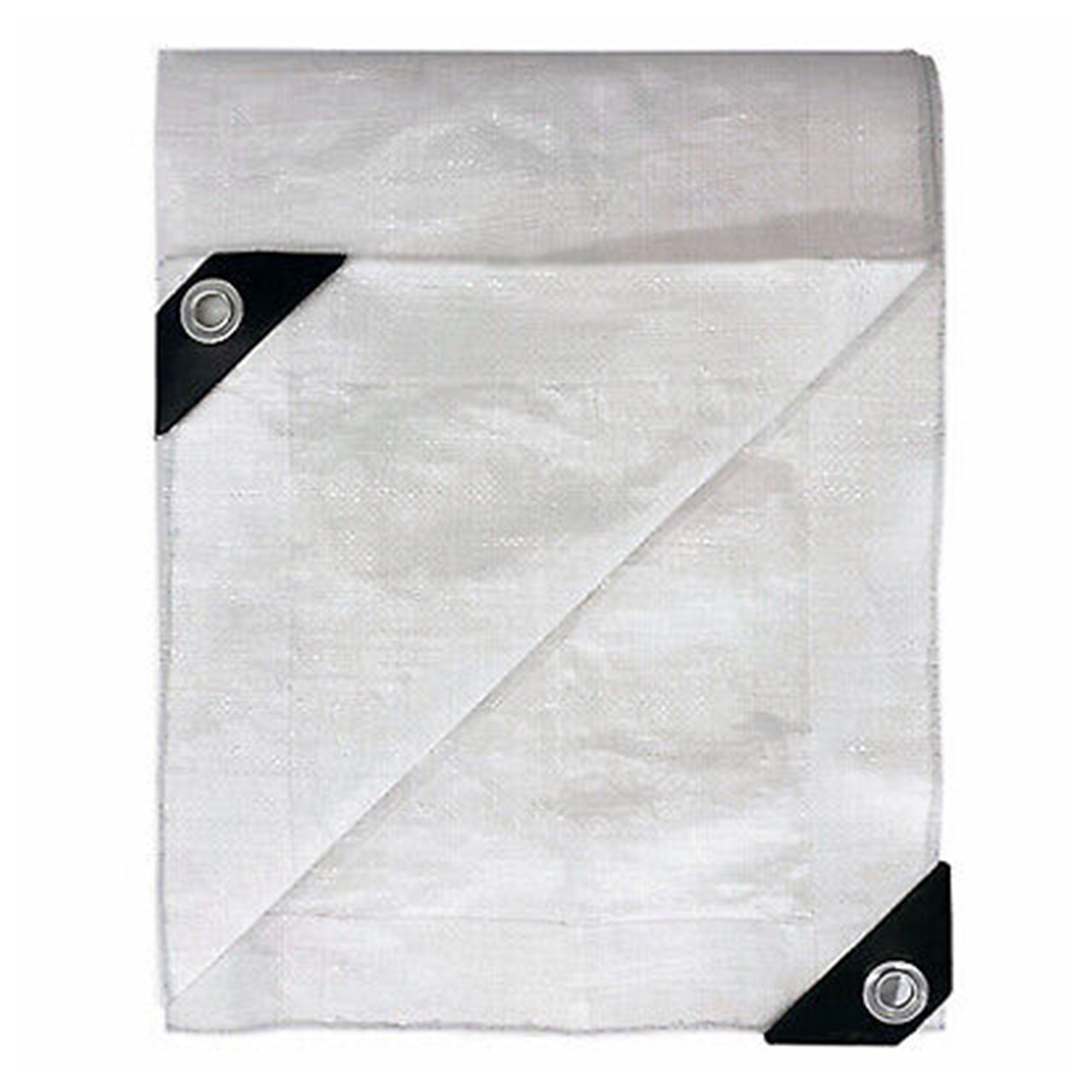 TruGuard 12 Foot x 20 Foot Fire Resistant Fire Retardant Construction Tarp, White - VMInnovations