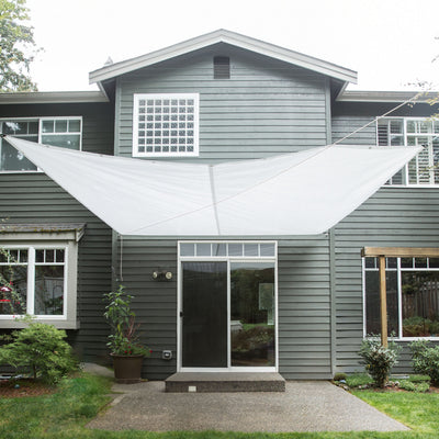 TruGuard 12 Foot x 20 Foot Fire Resistant Fire Retardant Construction Tarp, White - VMInnovations