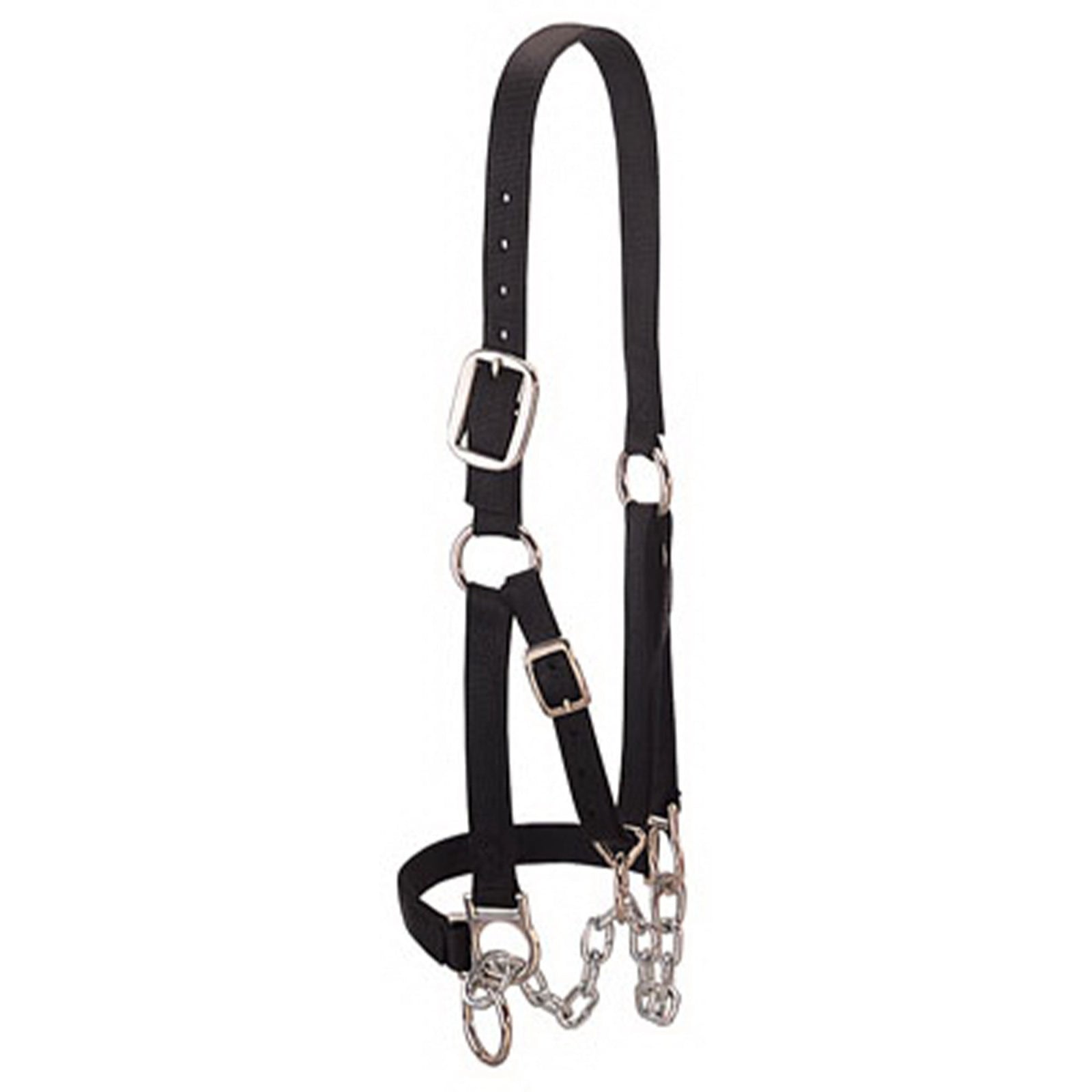 Weaver Leather Medium Cattle Halter with Double Stitched Nylon and Chin Choker - VMInnovations