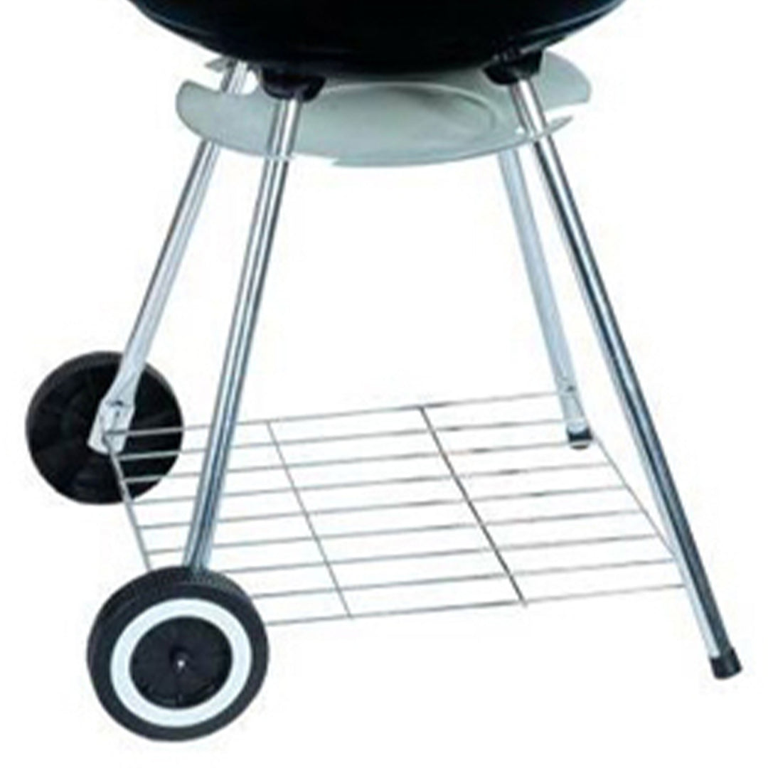 Mr Bar-B-Q Charcoal Kettle Grill 17 Inch Round Porcelain Coated Fire Bowl, Black - VMInnovations