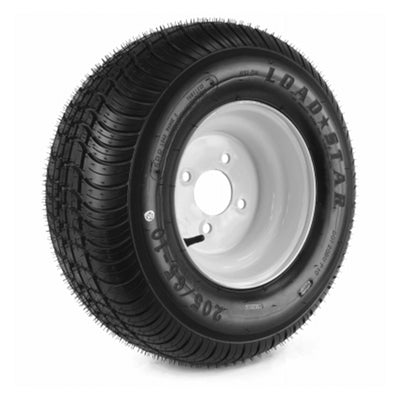 Kenda Loadstar 205/65-10 LRC Utility Trailer Tire and 4-Hole Custom Spoke Wheel - VMInnovations