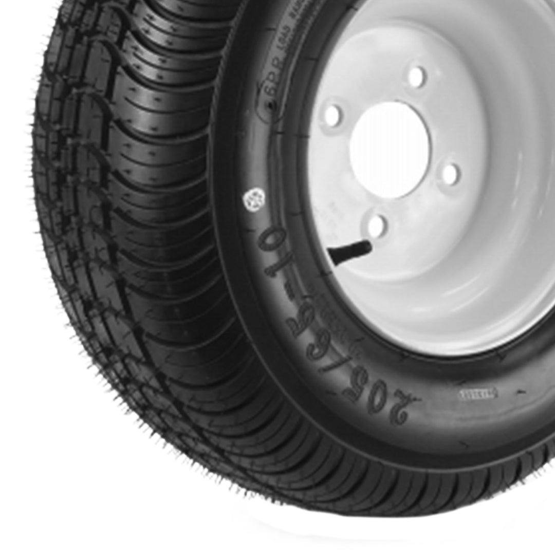 Kenda Loadstar 205/65-10 LRC Utility Trailer Tire and 4-Hole Custom Spoke Wheel