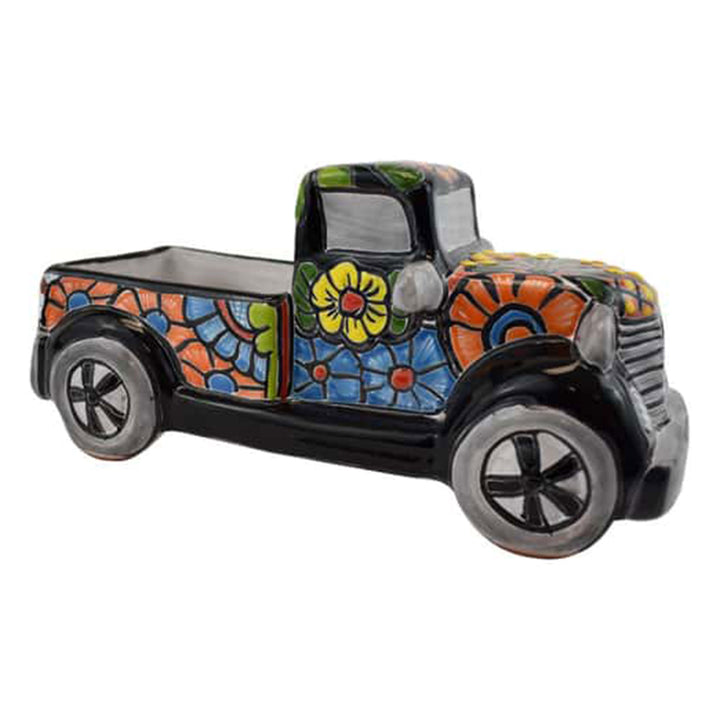 Avera Products Ceramic Vintage Truck Planter with Earthenware Clay for Plants