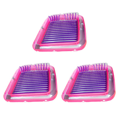 Swimline Original XL Suntan Tub Outdoor Water Lounge Float, Pink/Purple (3 Pack) - VMInnovations