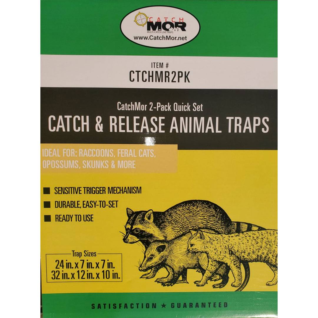 Rugged Ranch CatchMor Live Animal Multi Catch 2 Pack Trap, 1 Lg & 1 Sm (Used)