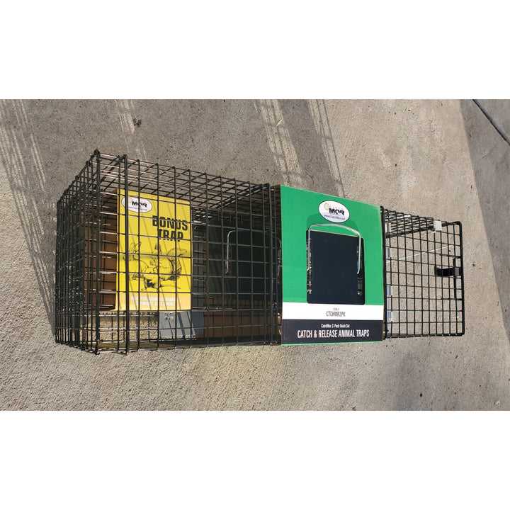 Rugged Ranch CatchMor Live Animal Multi Catch 2 Pack Trap, 1 Lg & 1 Sm (Used)