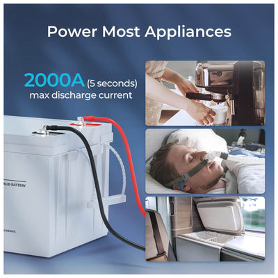 Renogy Deep Cycle AGM Battery, Safe Charge for Off-Grid Solar Panels, 12 V 200Ah - VMInnovations
