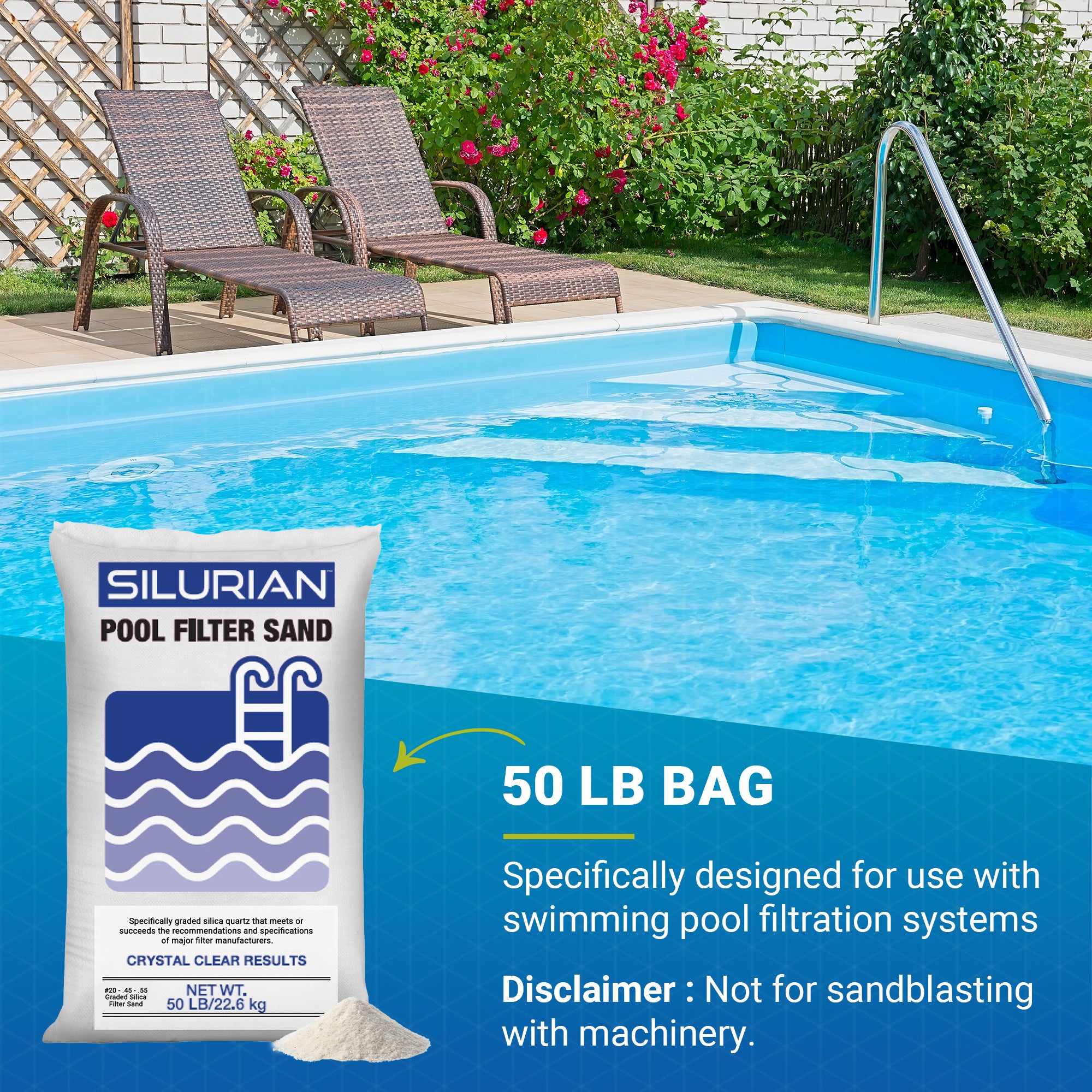 U.S. Silica SILURIAN 20 Grade Angular Pool Filter Sand for Optimal Filtration - VMInnovations