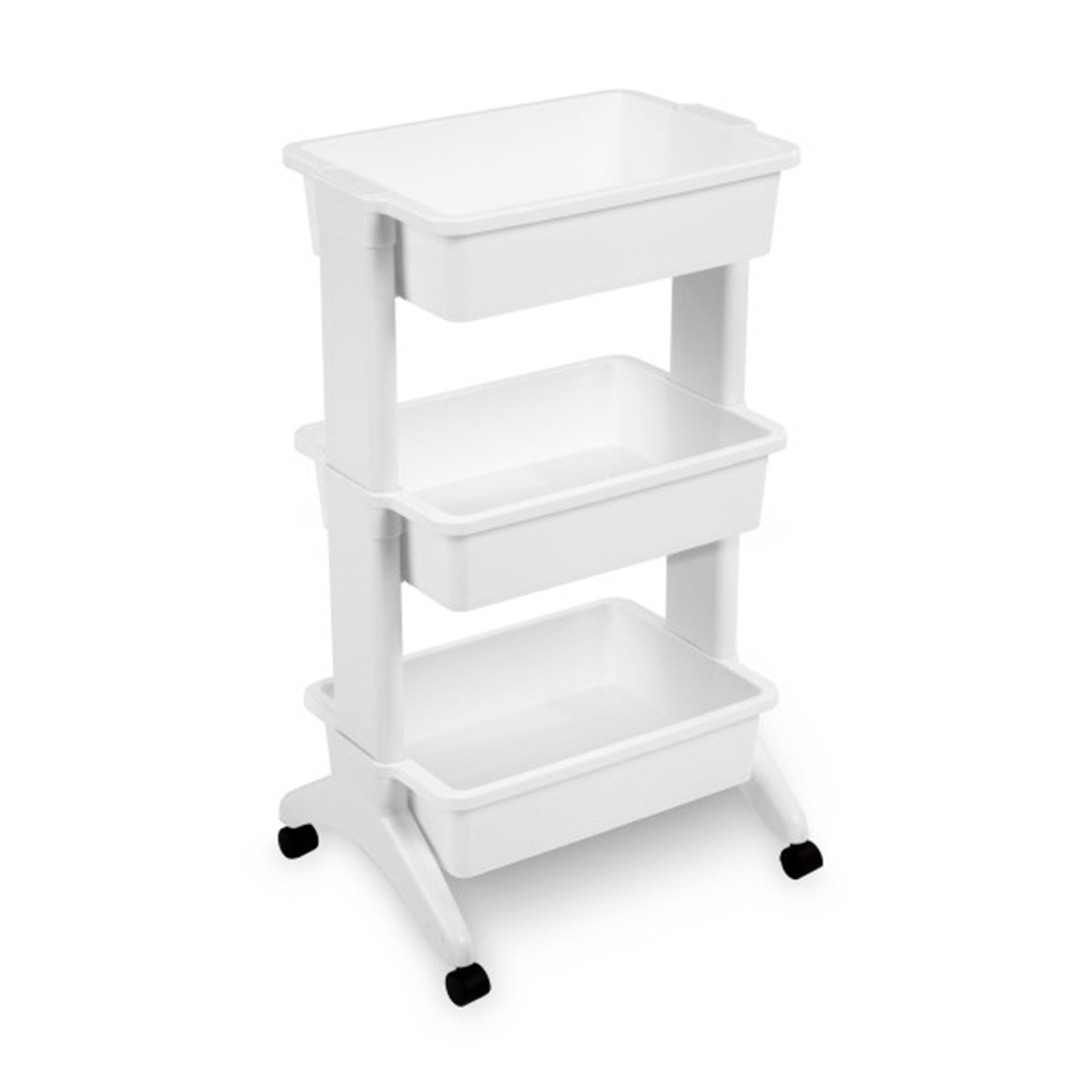 Sterilite 3 Tier Utility Rolling Organization Cart Portable Storage Bins, 3 Pack - VMInnovations