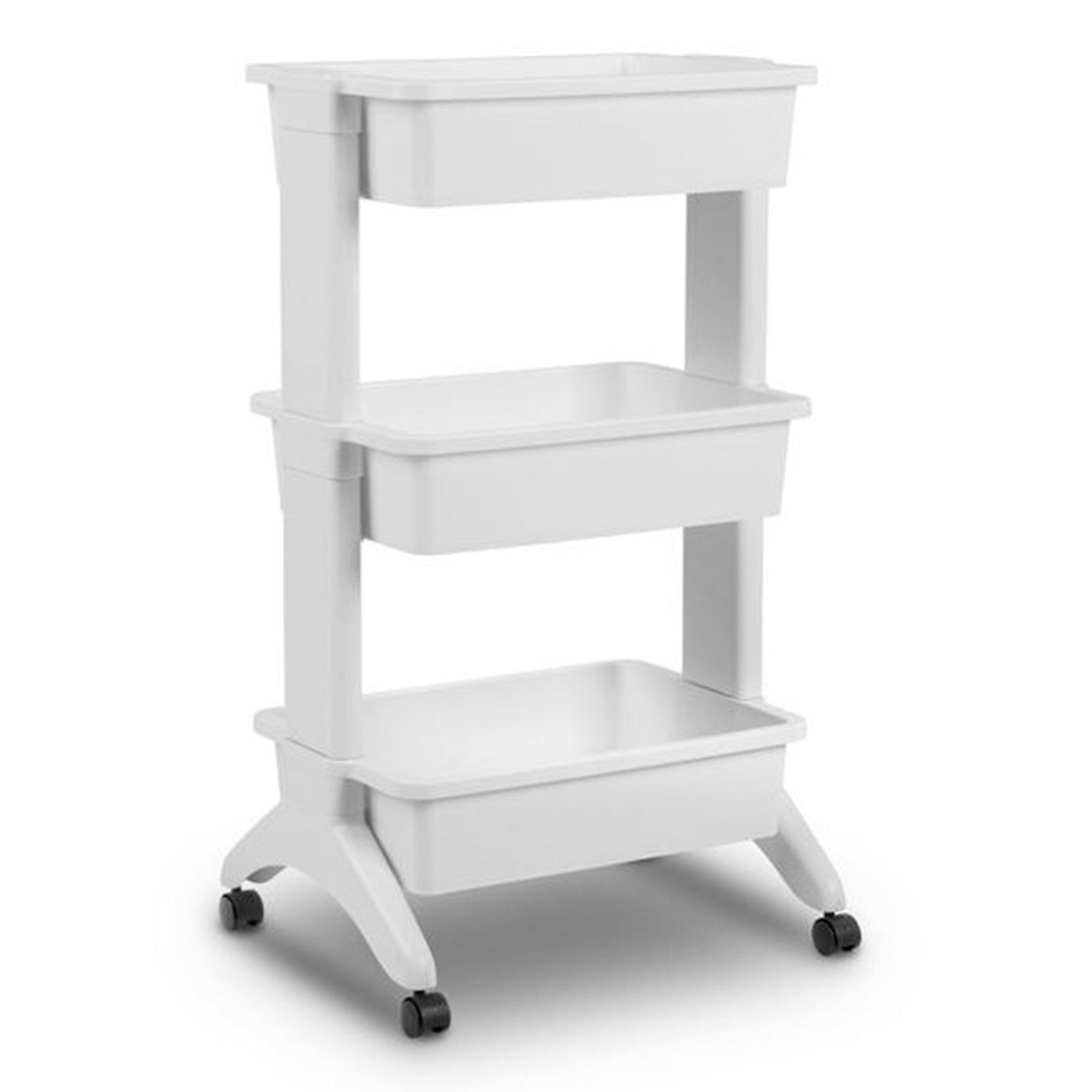 Sterilite 3 Tier Utility Rolling Organization Cart Portable Storage Bins, 6 Pack - VMInnovations