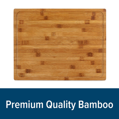 Camco Bamboo Cutting Board, 18 x 14 x 1 3/4 In, Durable Kitchen Essential, Brown