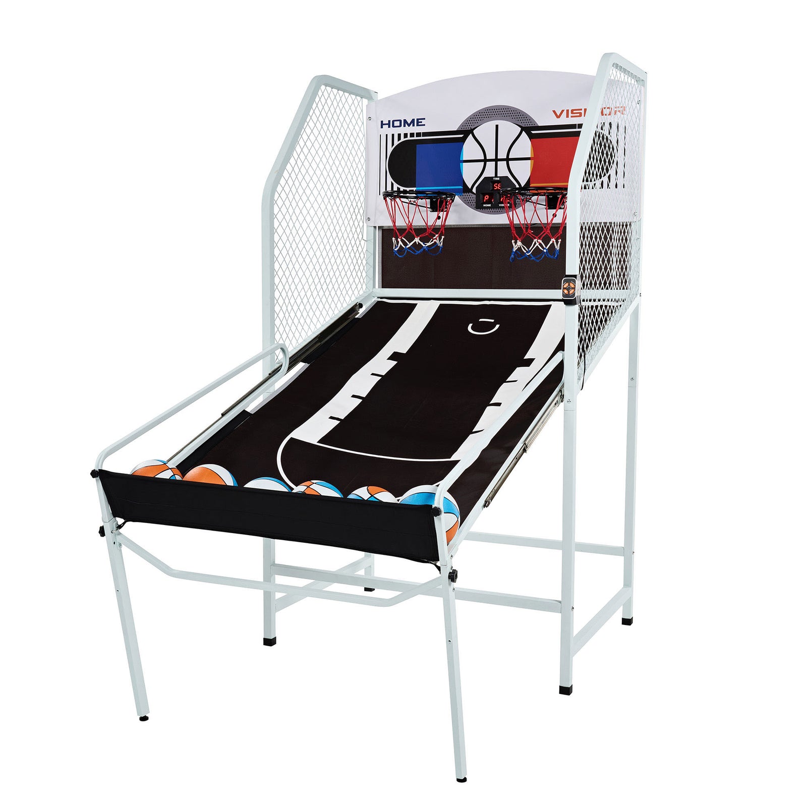 Rally and Roar 2 Player Foldable Arcade Cage Basketball Game with LED Scorer - VMInnovations