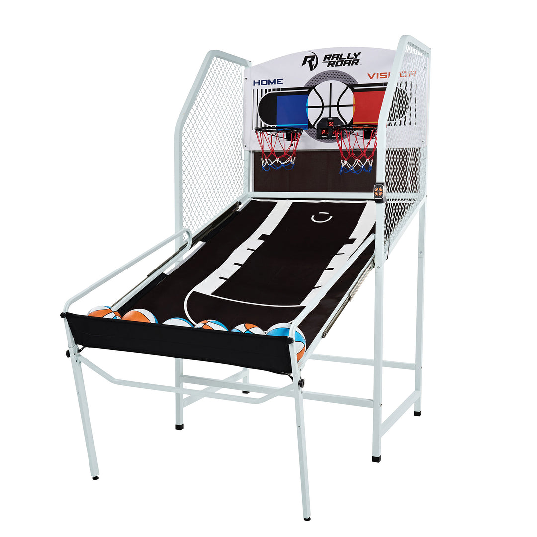 Rally and Roar 2 Player Foldable Arcade Cage Basketball Game w/LED Scorer (Used)