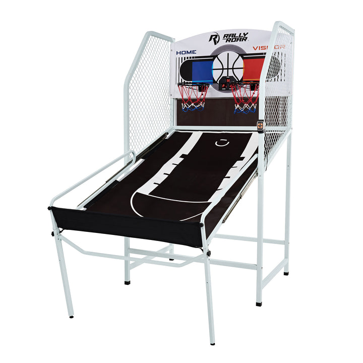 Rally and Roar 2 Player Foldable Arcade Cage Basketball Game with LED Scorer