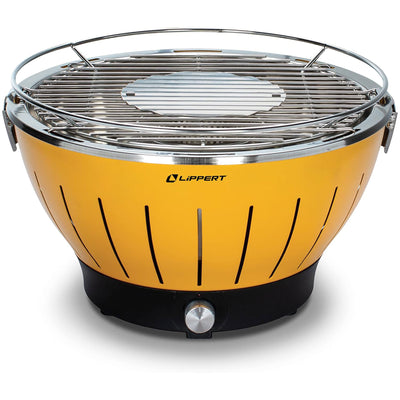 Lippert Odyssey Portable Charcoal Grill w/Cooler Attachment & Carry Case, Amber - VMInnovations