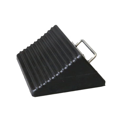 Shop Tuff Durable Rubber Wheel Chock with Handle for Wheel Immobilizers, Black