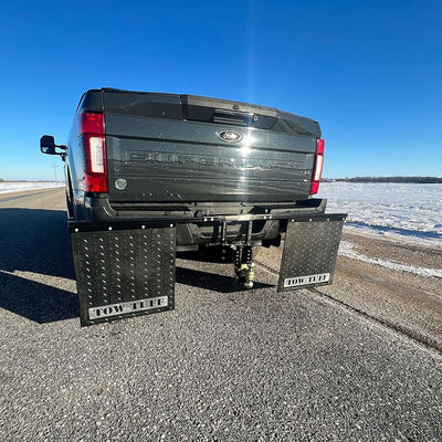 Tow Tuff Universal Adjustable Mud Flaps, Works w/2.5” Receiver Hitches(Open Box)
