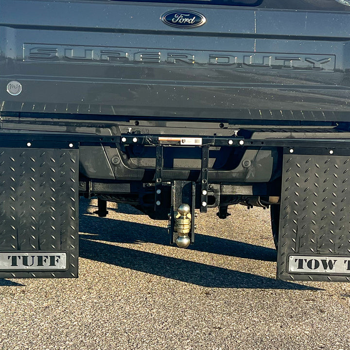 Tow Tuff Universal Mounts Adjustable Mud Flaps, Works with 2.5” Receiver Hitches