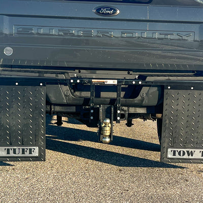 Tow Tuff Universal Mounts Adjustable Mud Flaps, Works with 2.5” Receiver Hitches