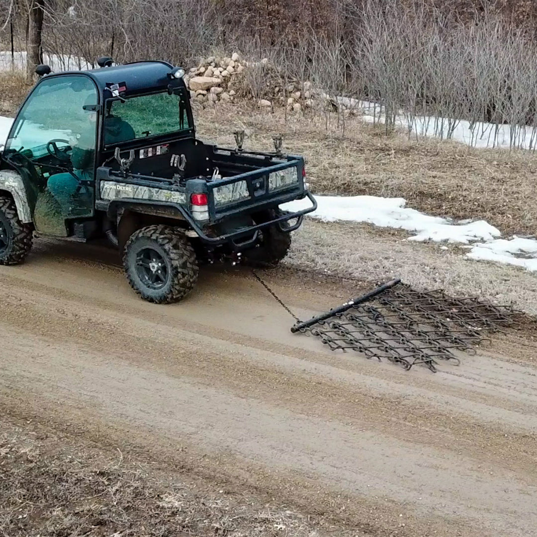 Field Tuff 6x4' Tow Behind Heavy Duty Drag Harrow with Powder Coat Paint Finish