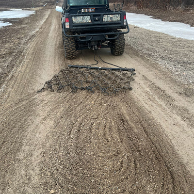 Field Tuff 6x4' Tow Behind Heavy Duty Drag Harrow with Powder Coat Paint Finish - VMInnovations