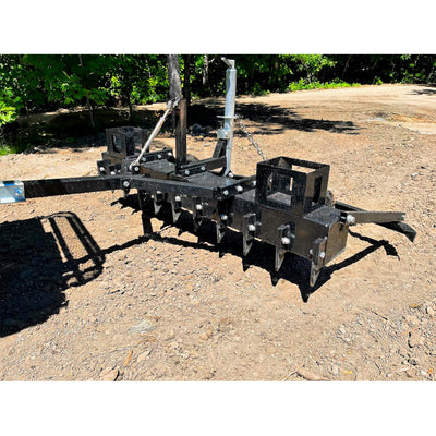 Field Tuff 60" Tow Behind Dirt Pulverizer with Adjustable Weight Trays, Black - VMInnovations