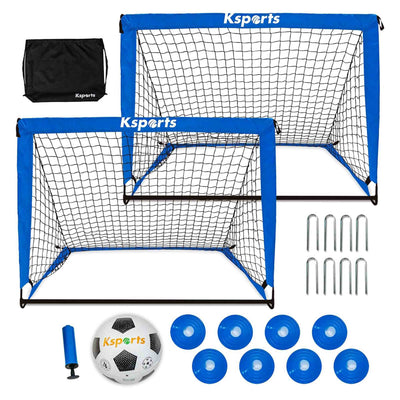 Ksports Squad Outdoor Portable Soccer Goal Set Kids Training Equipment, 4 x 3' - VMInnovations