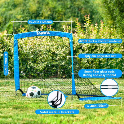 Ksports Squad Outdoor Portable Soccer Goal Set Kids Training Equipment, 4 x 3'