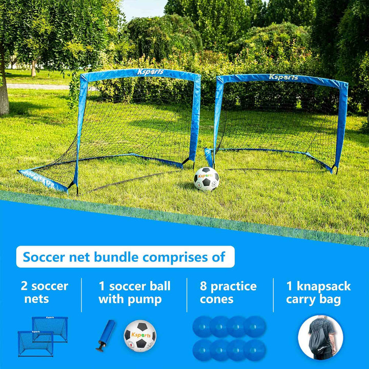 Ksports Squad Outdoor Portable Soccer Goal Set Kids Training Equipment(Open Box) - VMInnovations
