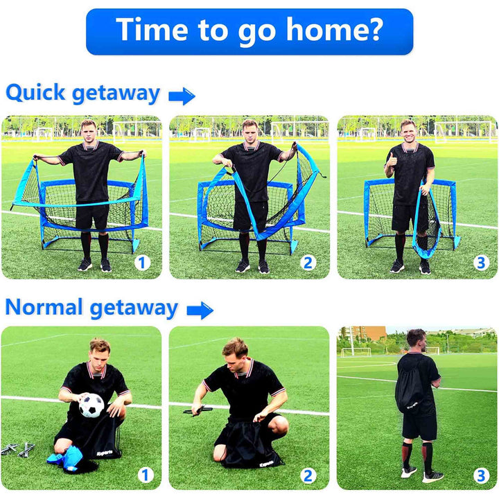Ksports Squad Outdoor Portable Soccer Goal Set Kids Training Equipment(Open Box) - VMInnovations
