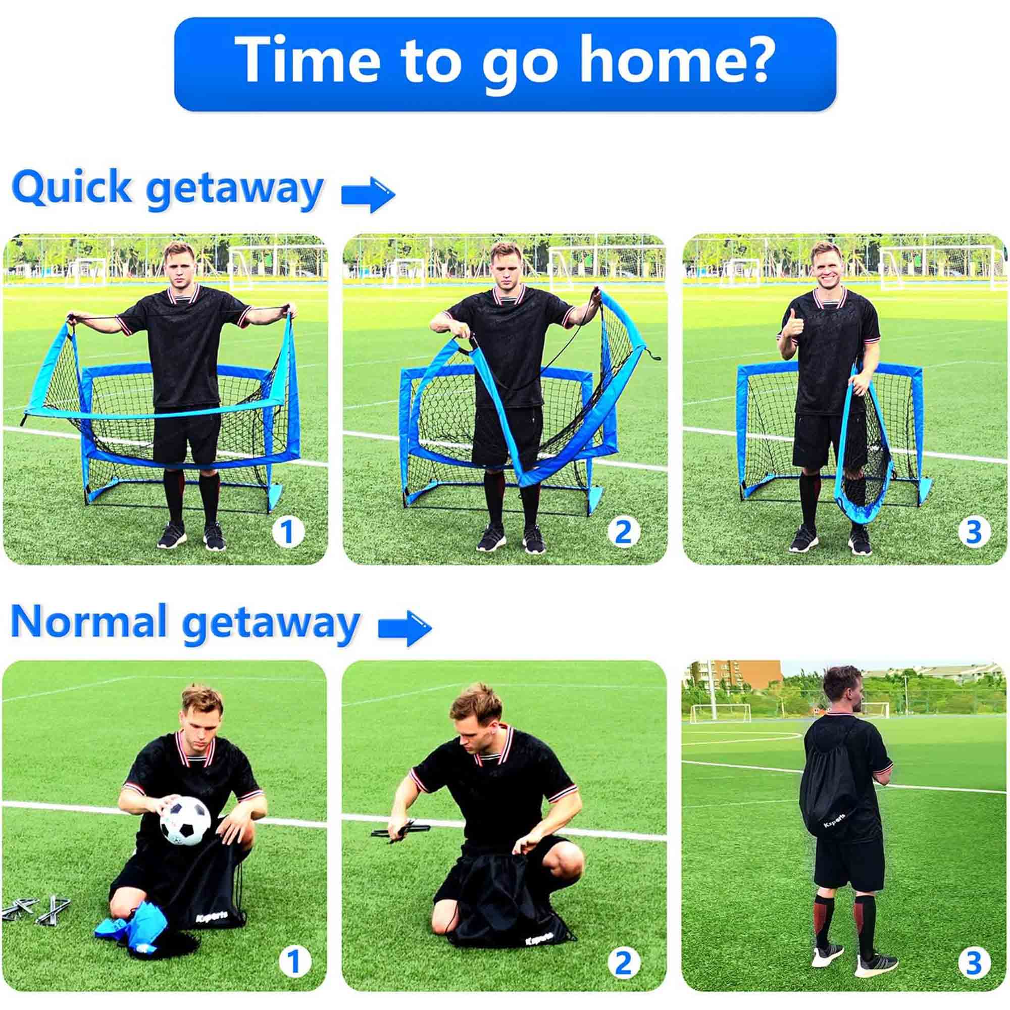 Ksports Squad Outdoor Portable Soccer Goal Set Kids Training Equipment, 4 x 3' - VMInnovations