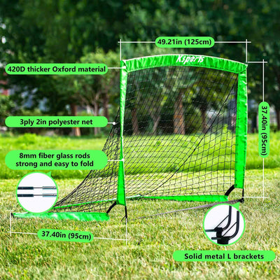 Ksports Squad Outdoor Portable Soccer Goal Set Kids Training Equipment, 4 x 3'