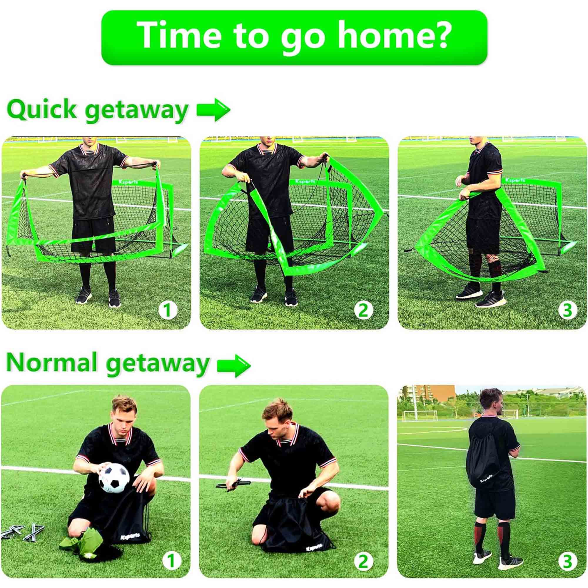 Ksports Outdoor Portable Soccer Goal Set Kids Training Equipment, 4x3'(Open Box) - VMInnovations