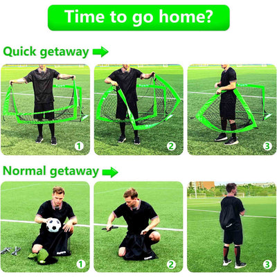 Ksports Squad Outdoor Portable Soccer Goal Set Kids Training Equipment, 4 x 3'