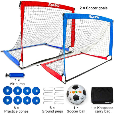 Ksports Squad Outdoor Portable Soccer Goal Set Kids Training Equipment, 4 x 3'