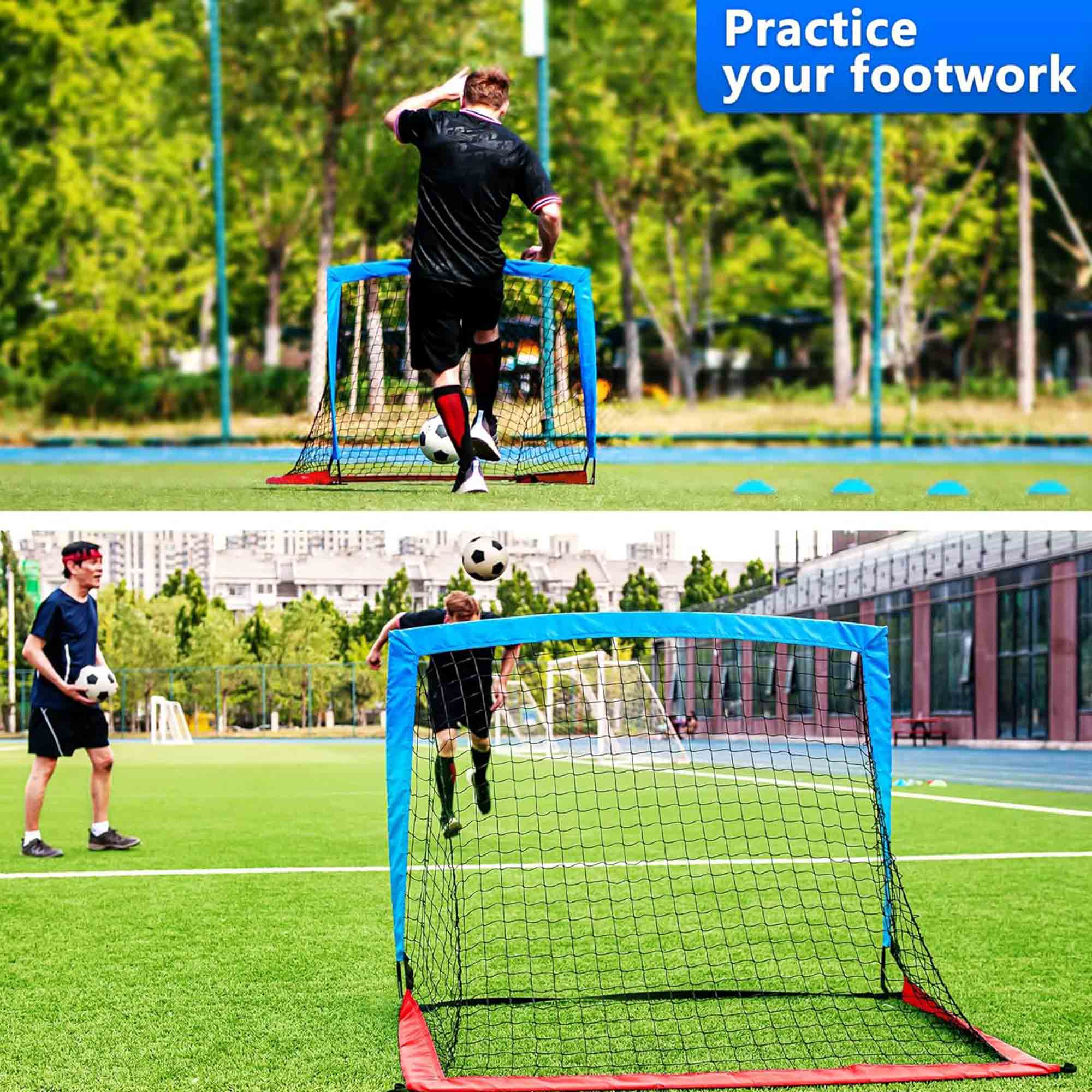 Ksports Squad Outdoor Portable Soccer Goal Set Kids Training Equipment, 4 x 3'