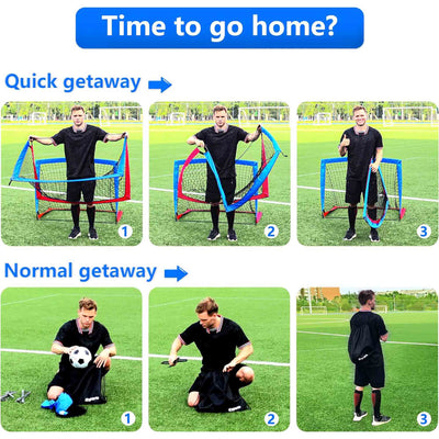Ksports Squad Outdoor Portable Soccer Goal Set Kids Training Equipment, 4 x 3'