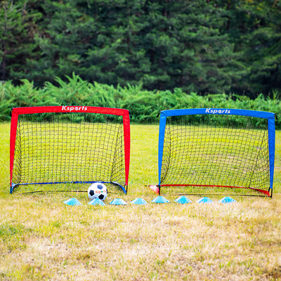 Ksports Squad Outdoor Portable Soccer Goal Set Kids Training Equipment, 4 x 3'