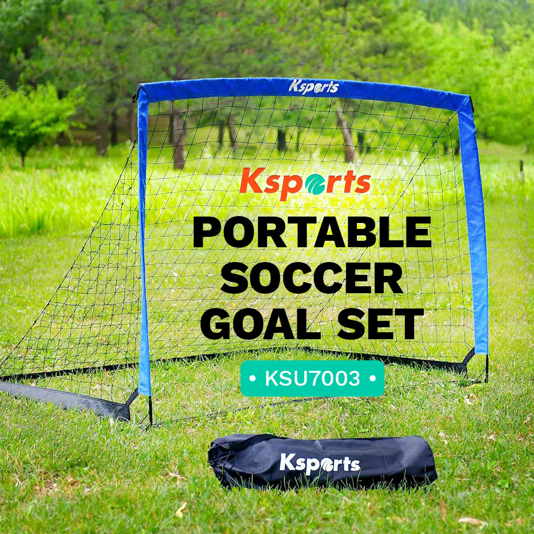 Ksports Squad Outdoor Portable Soccer Goal Set Kids Training Equipment, 6' x 4'