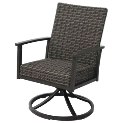 Four Seasons Courtyard Nantucket Woven Swivel Rocker Chair Set, 2 Pack, Brown - VMInnovations