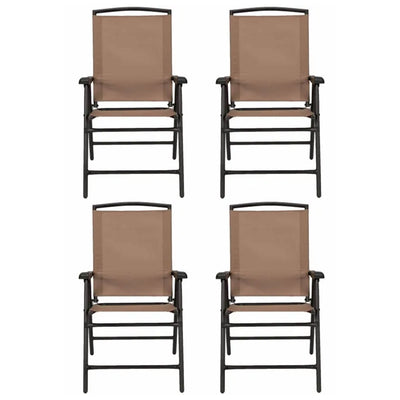 Four Seasons Courtyard Sunny Isles Outdoor Folding Lounge Chairs, 4 Pack, Brown - VMInnovations