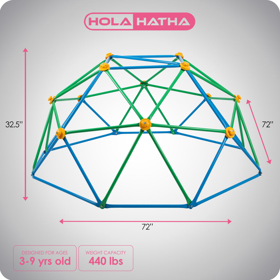 HolaHatha Dome Playground Climber for Kids, 440 Pound Capacity (For Parts)