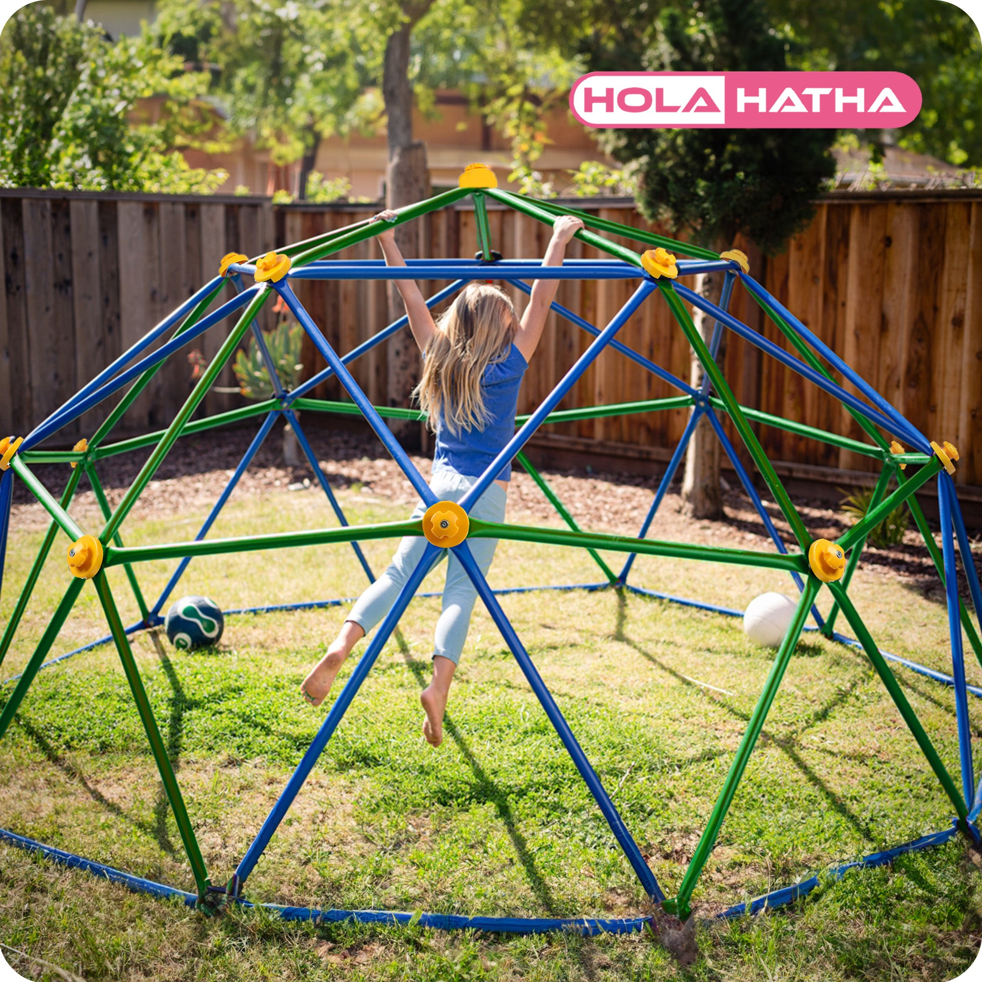 HolaHatha Dome Playground Climber for Kids, 440 Pound Capacity (For Parts) - VMInnovations