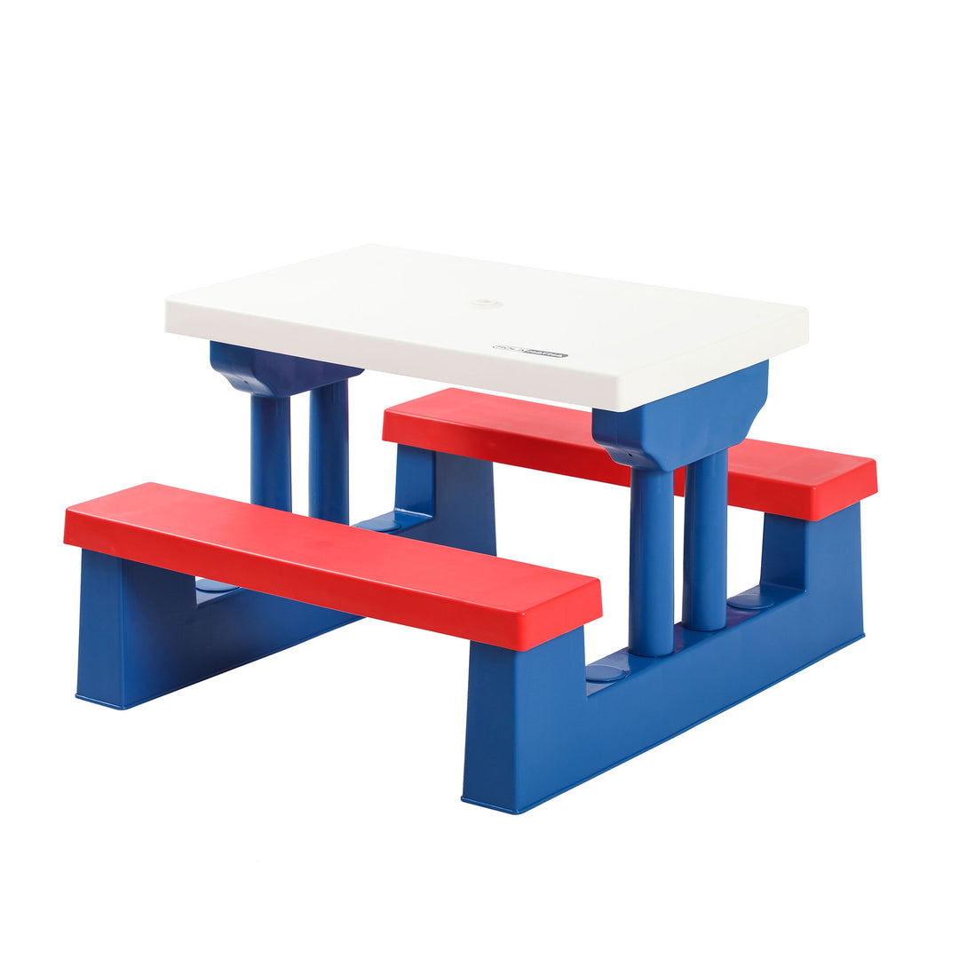HolaHatha 2-in-1 Kids Picnic Table w/Folding Bench & Adjustable Umbrella (Used) - VMInnovations