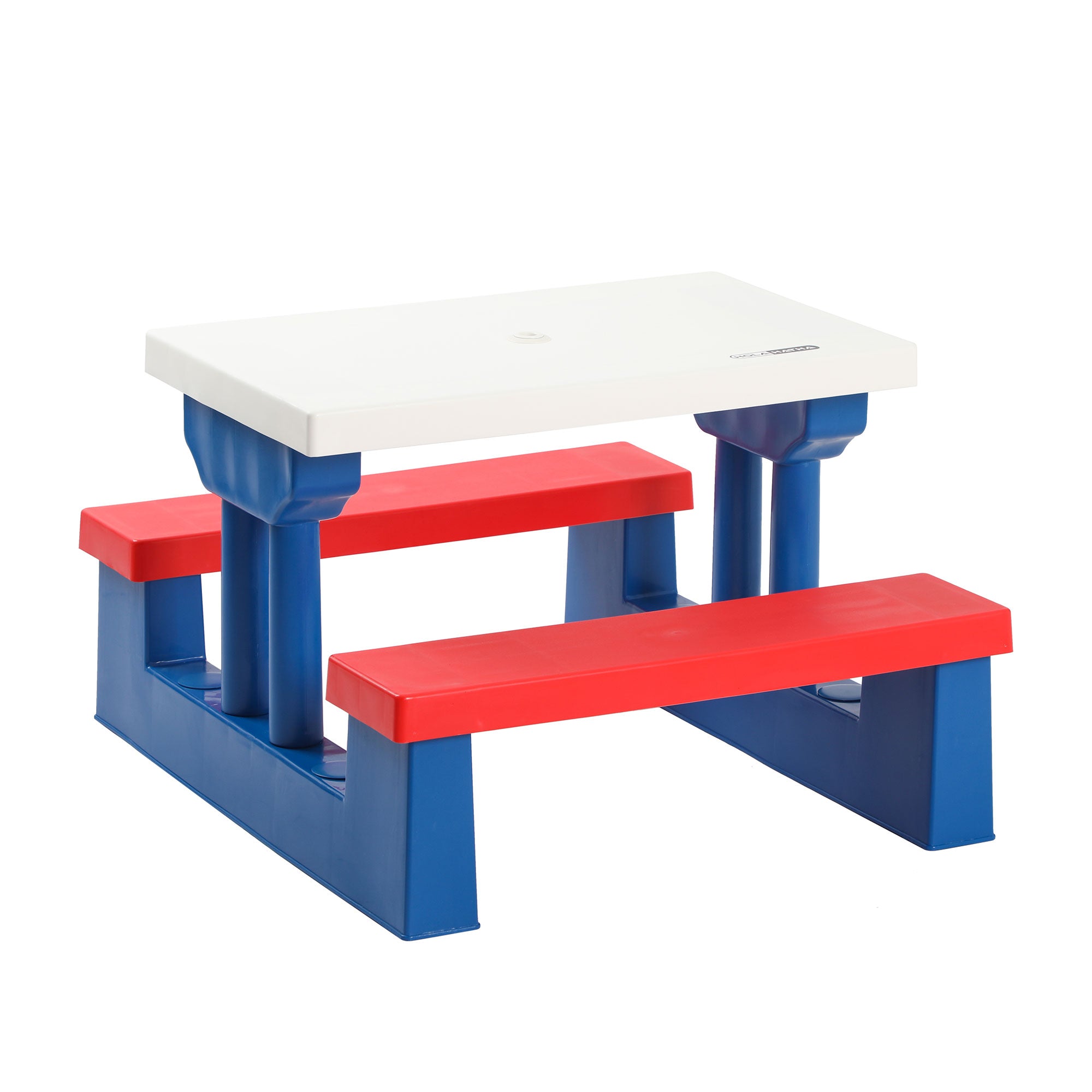 HolaHatha 2-in-1 Kids Picnic Table w/Folding Bench & Adjustable Umbrella (Used) - VMInnovations
