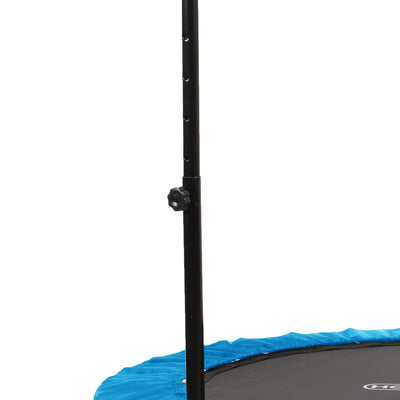 HolaHatha 40" Mini Trampoline Fitness Rebounder with Adjustable Handle, Blue