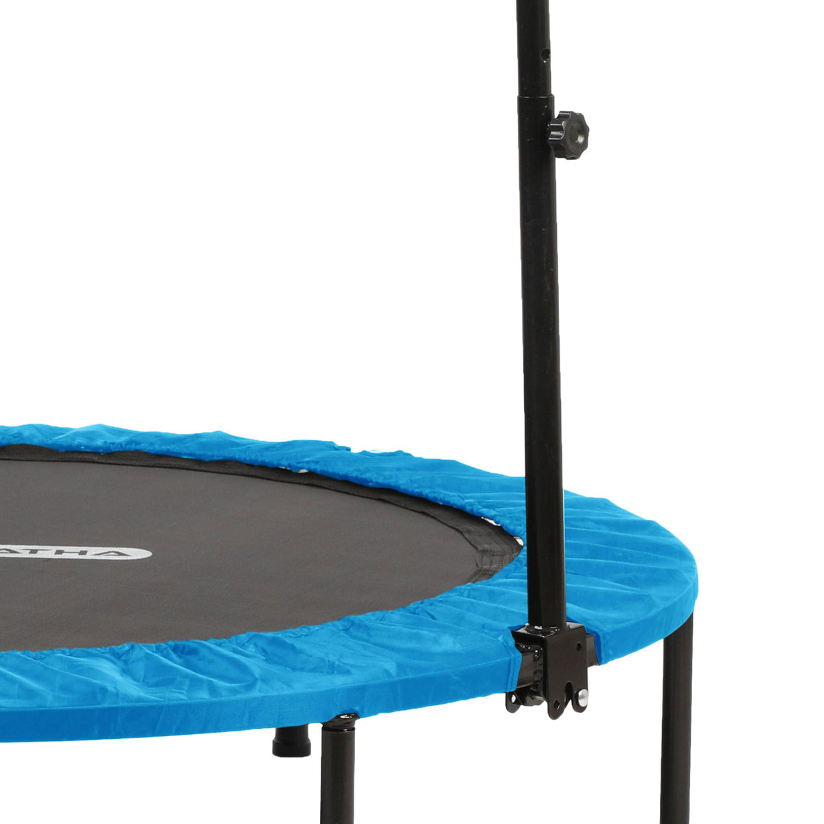 HolaHatha 40" Mini Fitness Trampoline with Adjustable Handle, Blue (Open Box) - VMInnovations